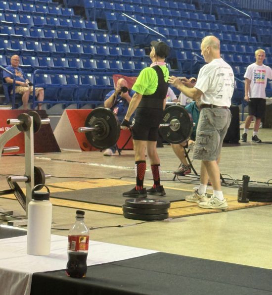 Gabriel Homes resident competing in Special Olympics powerlifting.
