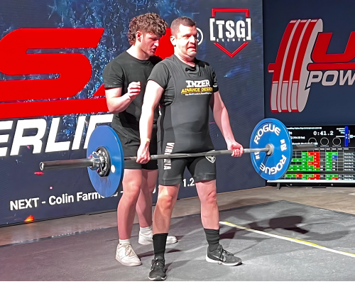 Gabriel Homes resident powerlifting at tournament. Gabriel Homes resident powerlifting at tournament.