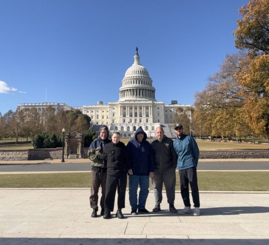 Gabriel Homes residents and staff (right) at the Capitol during Veterans Day in Washington, D.C.