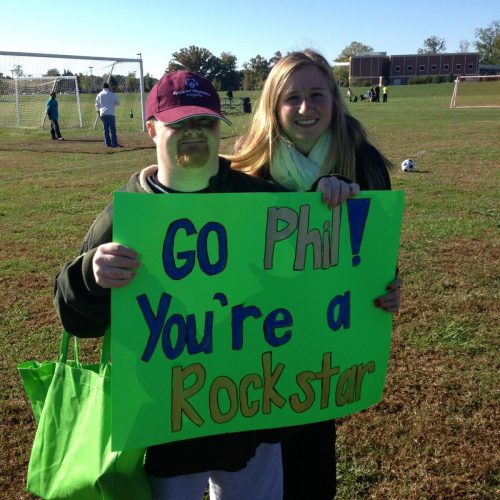Sarah Carwile (right), board member at Gabriel Homes, at the Special Olympics.