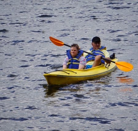 Gabriel Homes resident kayaking on family adventures. Gabriel Homes resident kayaking on family adventures.