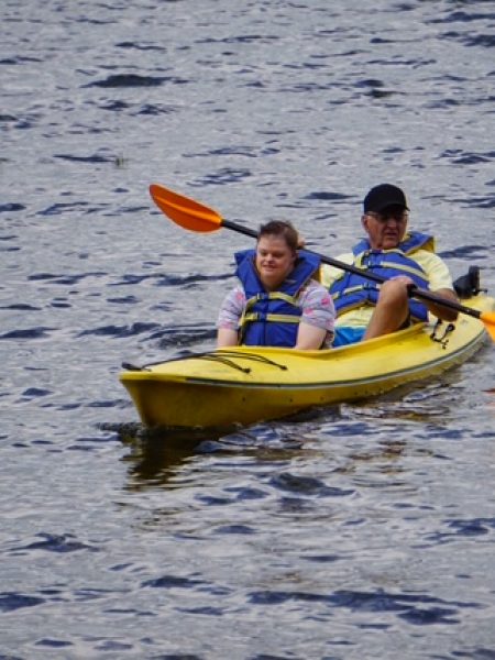Gabriel Homes resident kayaking on family adventures. Gabriel Homes resident kayaking on family adventures.