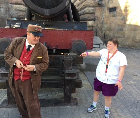 Gabriel Homes resident (right) at Harry Potter World.
