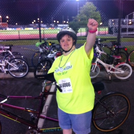 Gabriel Homes resident at a bike tournament for their family adventures.