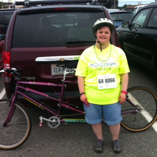 Gabriel Homes resident at a bike tournament for their family adventures.