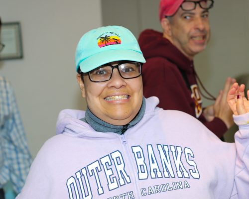 Gabriel Homes resident at the Spring Fling. They are celebrating 30 years living independently at Gabriel Homes.