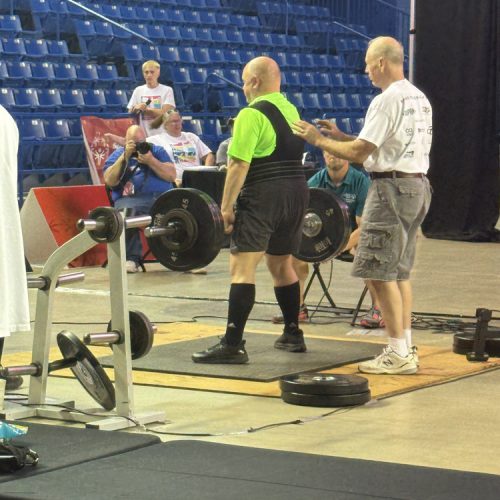 Gabriel Homes resident competing in Special Olympics powerlifting.