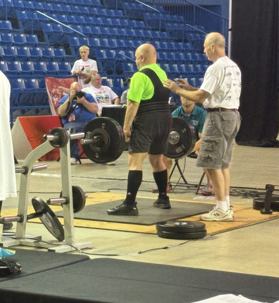 Gabriel Homes resident competing in Special Olympics powerlifting.